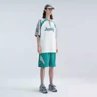 LAMLICKA Retro Sports Polo Set White