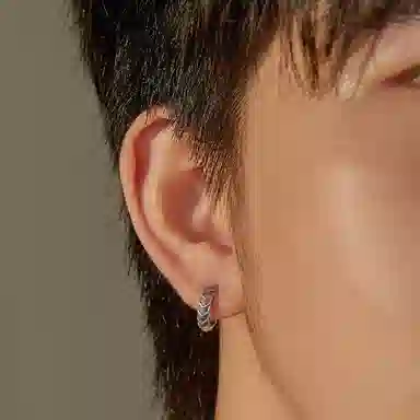 IDEAGEMER 925 Silver Hoop Earring