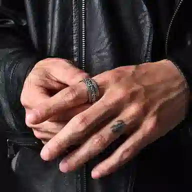 IDEAGEMER Silver Skull Ring