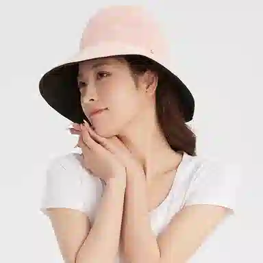 凌克春季出游女款防紫外线双面渔夫帽冰丝凉感防晒袖套套装 女士户外防晒套装