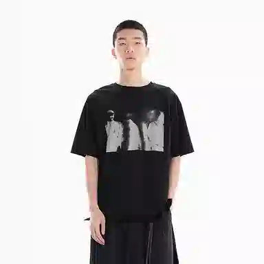 Phantom Character Print T-Shirt Black