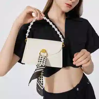 Charles & Keith Scarf Detail Small Bag Green