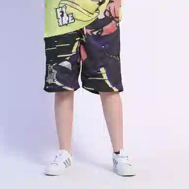FireMonkey Neon Print Mesh Shorts