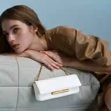 CHARLES&KEITH Chain Baguette Bag Orange