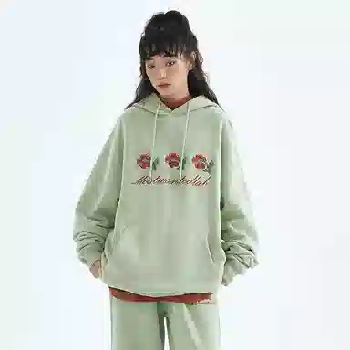 MostwantedLab Retro Floral Hoodie