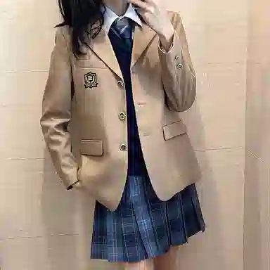 东鲸岁时记  格纹学院风短款百褶半身制服裙装 水梨町