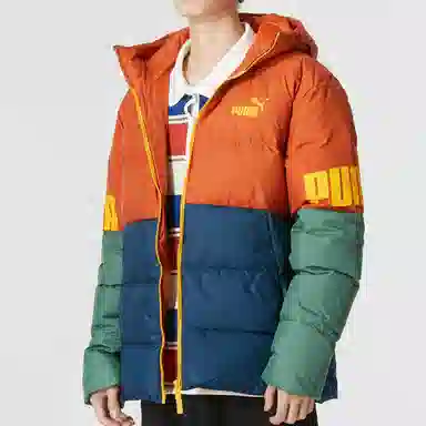 PUMA Power Hooded Down Puffer Orange