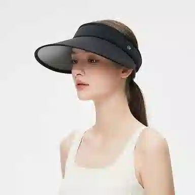 玖慕 全脸防紫外线骑车遮阳面罩运动大檐太阳帽子 锦纶 防晒帽 女款