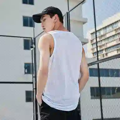 匹克 篮球文化系列 透气无袖篮球背心 男款 大白