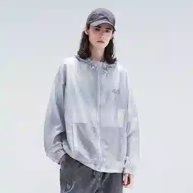 LAMLICKA Hooded Zip-Up Jacket Grey