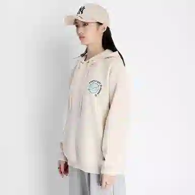 星际者 趣味图案字母印花连帽套头宽松卫衣 男女同款