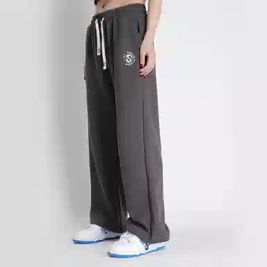 星际者 印花抽绳直筒运动裤 男女同款 加绒加厚可选