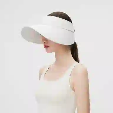 玖慕 大檐防晒全方位防紫外线遮脸开车空顶遮阳 聚酯纤维 防晒帽 女款