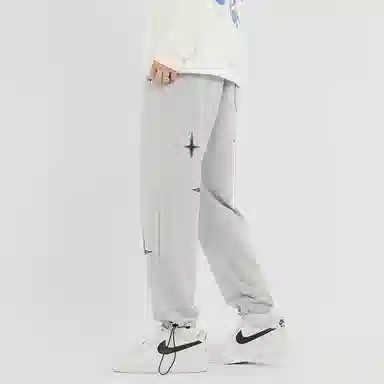 IGOI Retro Cross Star Print Casual Pants