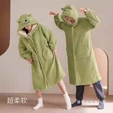 静韵 超柔软 迪士尼苏利文珊瑚绒睡衣女士秋冬睡袍长款浴袍家居服