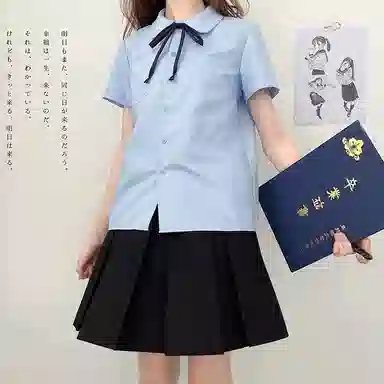 东鲸岁时记 兰柯一梦单排扣翻领短袖衬衫 女款