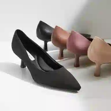 Charles & Keith Pointed Toe Heels Black