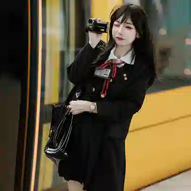 东鲸岁时记 纯色无领西装外套吊带连衣裙制服套装 女款