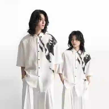 Huànxiàngzhě Abstract Print Shirt