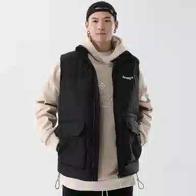 LOMBT Logo Embroidered Workwear Vest Black