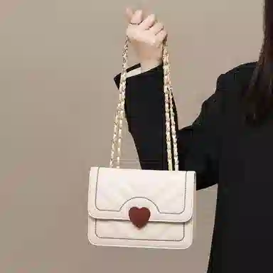 Jane Klain Chain Shoulder Bag White