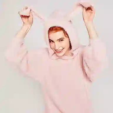 好奇蜜斯 冬季加绒可外穿 家居连衣裙