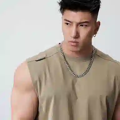 Muscle Dog Solid Sleeveless Tank Top