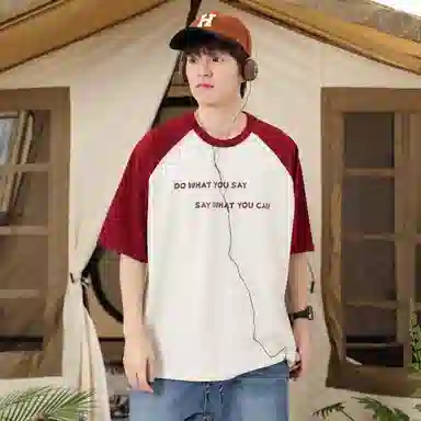 KXLFCHN Retro Raglan Sleeve T-Shirt