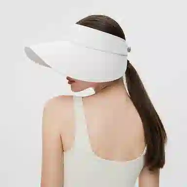 玖慕 大檐防晒全方位防紫外线遮脸开车空顶遮阳 聚酯纤维 防晒帽 女款