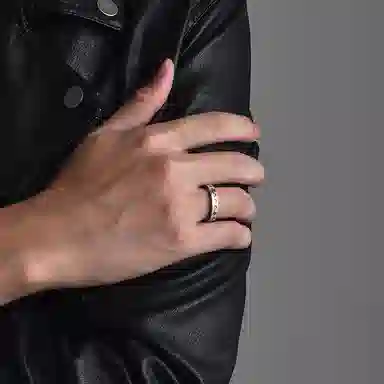 IDEAGEMER Star Ring 925 Silver Adjustable