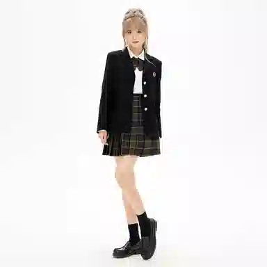 东鲸岁时记 纯色三粒扣西装外套制服套装 女款