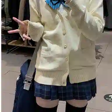 东鲸岁时记 日系复古制服格纹短款百搭学生百褶鲸落半身裙