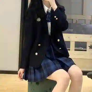 东鲸岁时记 带徽章双排扣西装 女款