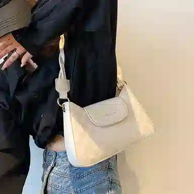 Jane Klain Woven Checkered Shoulder Bag