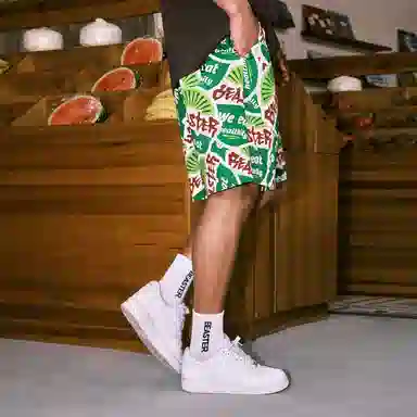 BEASTER Retro Print Shorts
