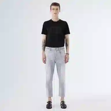 DAVID NAMAN Logo Jacquard T-Shirt Black