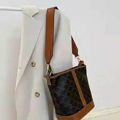 CELINE Triomphe Shoulder Strap Brown