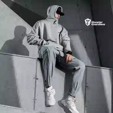 Monster Guardians Courage Series Hoodie Grey