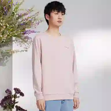 特步 纯色宽松圆领套头卫衣 女款