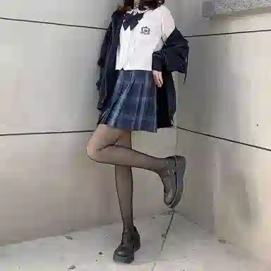 东鲸岁时记 格子高腰百褶短款制服裙装 津岚女高