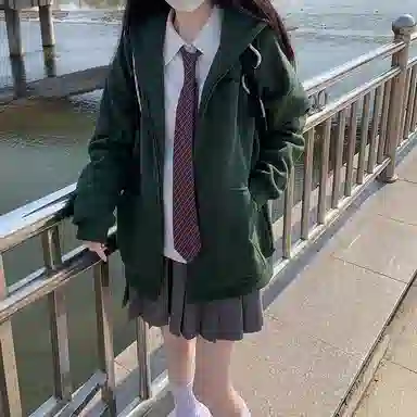 东鲸岁时记 纯色拉链宽松字母刺绣加绒开衫连帽卫衣 女款