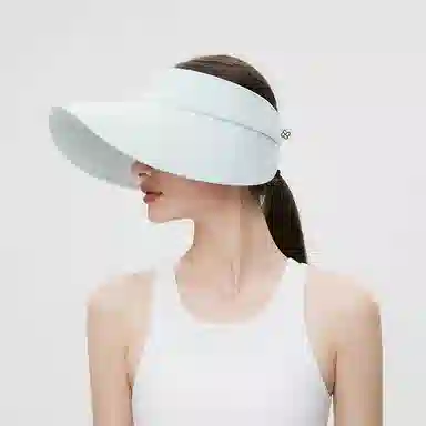 玖慕 大檐防晒全方位防紫外线遮脸开车空顶遮阳 聚酯纤维 防晒帽 女款