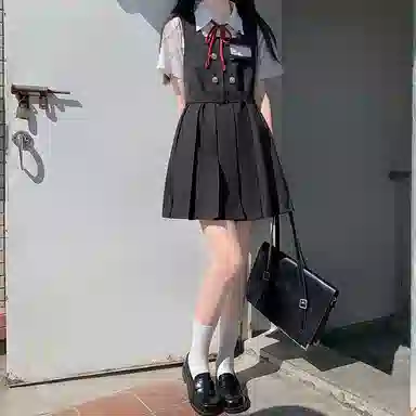 东鲸岁时记 纯色无领西装外套吊带连衣裙制服套装 女款