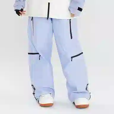 南恩 纯色多口袋防水防风户外自由式滑雪裤 男女同款