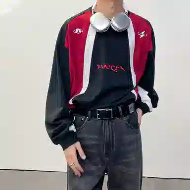 ROARINGWILD Arch拼接球衣长袖T恤