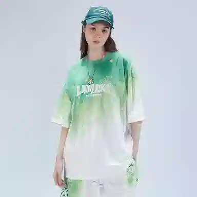 LAMLICKA Gradient Green Tee