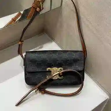 兰宝梵 赛琳 腋下包延长包带斜跨凯旋门真皮可调节 牛皮 包周边 加长配件肩带 男女同款情侣款 焦糖色