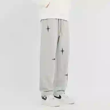 IGOI Retro Cross Star Print Casual Pants