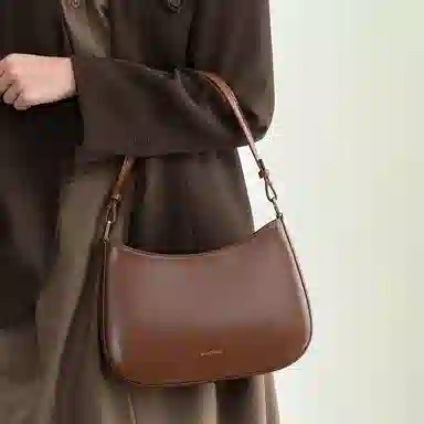 VENOF Brown Leather Shoulder Bag