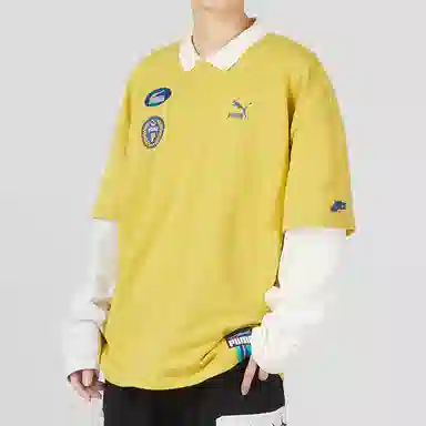 PUMA Team Badge Polo Longsleeve Yellow